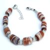 bracelet femme perles marron