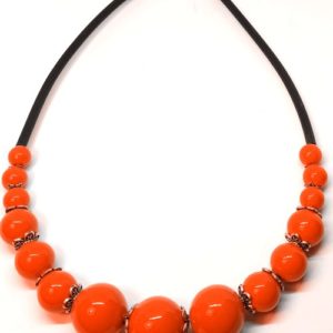 collier ceramique orange bis