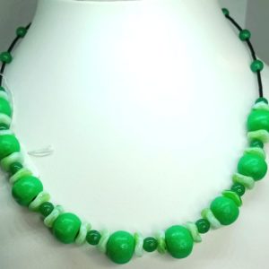 collier ceramique vert