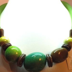 collier tagua vert