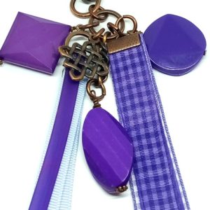 Bijou sac rubans violet