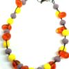 bracelet tresse jaune mauve orange