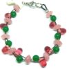 bracelet tresse vert rose